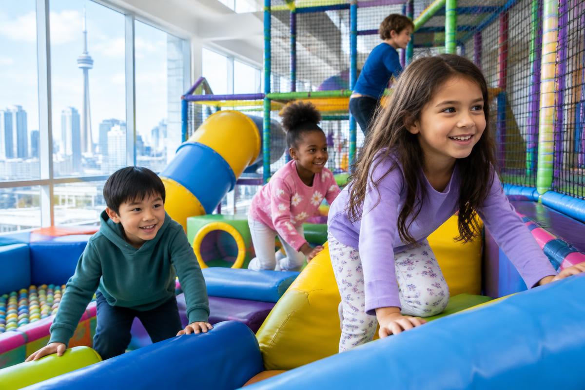 Children enjoying Skyline Play Lab