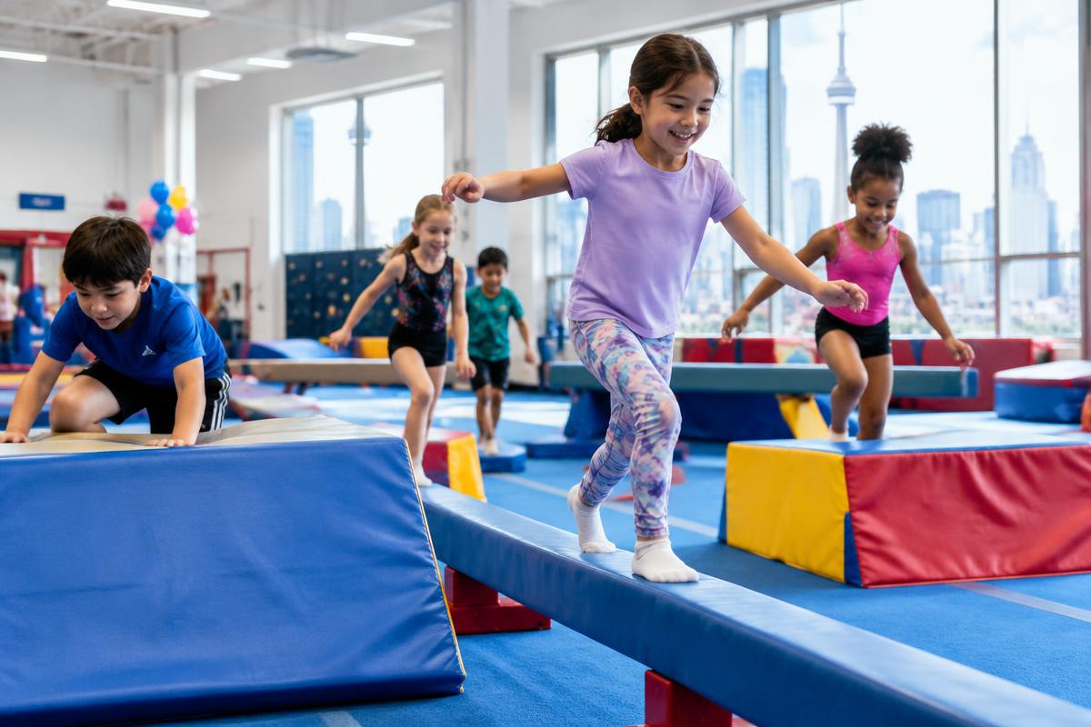 Children enjoying Tumble North Gym